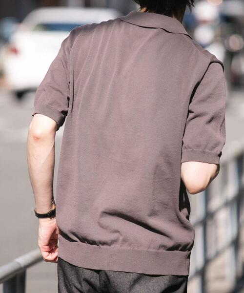 URBAN RESEARCH ROSSO MEN（アーバンリサーチロッソメン）の「『UR TECH ひやサラクール』AIRDRY半袖ニットポロ（ポロシャツ・メンズ・ネイビー/ライトグレー/チャコールグレー/カーキ・MEDIUM/LARGE）」の10枚目の写真