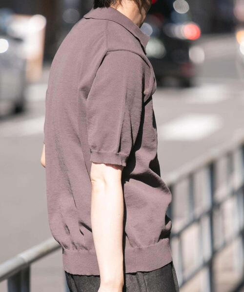 URBAN RESEARCH ROSSO MEN（アーバンリサーチロッソメン）の「『UR TECH ひやサラクール』AIRDRY半袖ニットポロ（ポロシャツ・メンズ・ネイビー/ライトグレー/チャコールグレー/カーキ・MEDIUM/LARGE）」の12枚目の写真