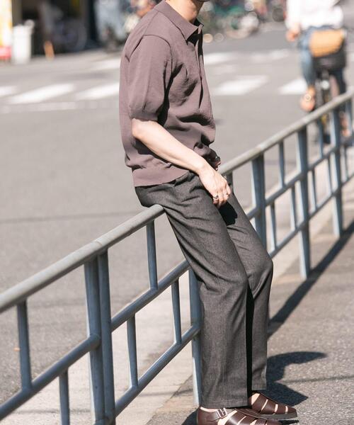 URBAN RESEARCH ROSSO MEN（アーバンリサーチロッソメン）の「『UR TECH ひやサラクール』AIRDRY半袖ニットポロ（ポロシャツ・メンズ・ネイビー/ライトグレー/チャコールグレー/カーキ・MEDIUM/LARGE）」の13枚目の写真