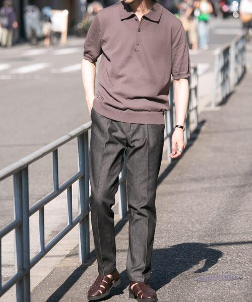 URBAN RESEARCH ROSSO MEN（アーバンリサーチロッソメン）の「『UR TECH ひやサラクール』AIRDRY半袖ニットポロ（ポロシャツ・メンズ・ネイビー/ライトグレー/チャコールグレー/カーキ・MEDIUM/LARGE）」の14枚目の写真