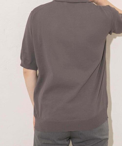 URBAN RESEARCH ROSSO MEN（アーバンリサーチロッソメン）の「『UR TECH ひやサラクール』AIRDRY半袖ニットポロ（ポロシャツ・メンズ・ネイビー/ライトグレー/チャコールグレー/カーキ・MEDIUM/LARGE）」の19枚目の写真