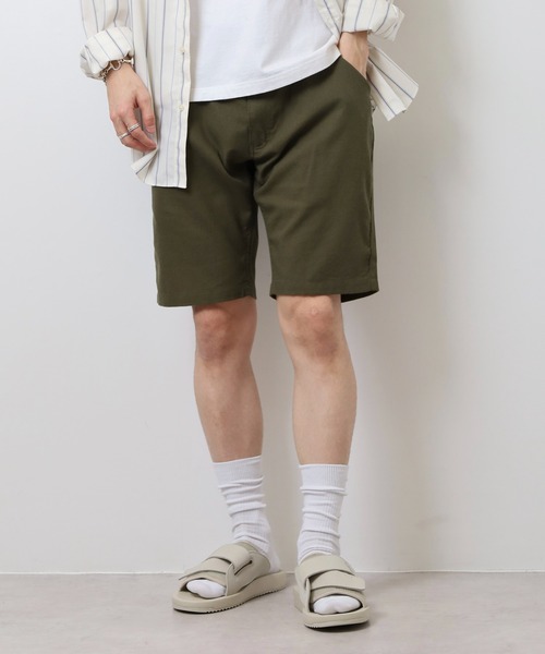 Relation（リレーション）の「リネンショートパンツ（その他パンツ・メンズ・ピンク/サックスブルー/カーキ/ホワイト/ベージュ/ブラック/グレー・M/XL/XXL/S/L）」の5枚目の写真