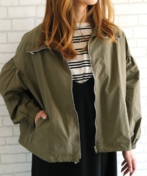 aquagarage（アクアガレージ）の「ショート丈ギャザーブルゾン レディース（ブルゾン）」