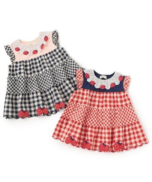 baby cheer（ベイビーチアー）の「いちごチュニック（チュニック・キッズ・ネイビー/レッド・90cm/80ｃｍ/120cm/100cm/110cm）」の11枚目の写真