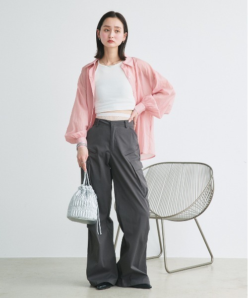 ad thie（アドティエ）の「ルーズシルエット カーゴパンツ（カーゴパンツ・レディース・チャコール・MEDIUM/LARGE）」の2枚目の写真