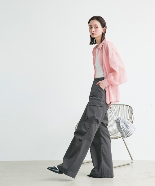 ad thie（アドティエ）の「ルーズシルエット カーゴパンツ（カーゴパンツ・レディース・チャコール・MEDIUM/LARGE）」の3枚目の写真