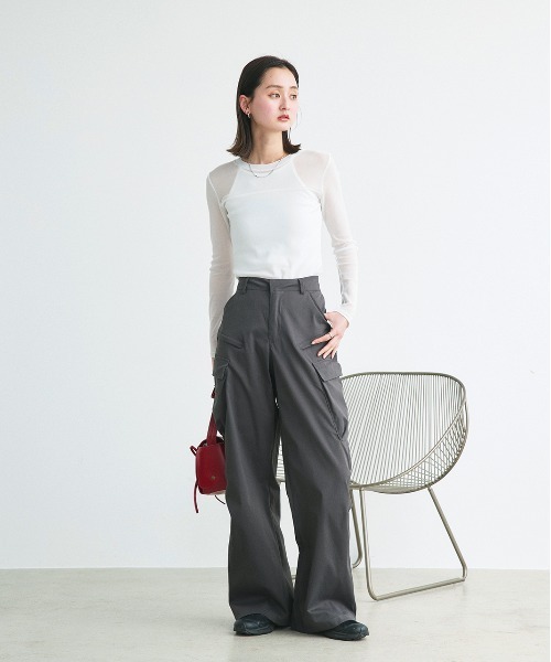 ad thie（アドティエ）の「ルーズシルエット カーゴパンツ（カーゴパンツ・レディース・チャコール・MEDIUM/LARGE）」の10枚目の写真