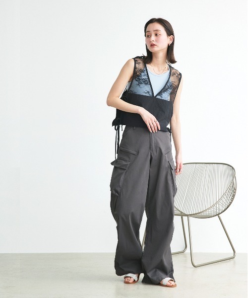 ad thie（アドティエ）の「ルーズシルエット カーゴパンツ（カーゴパンツ・レディース・チャコール・MEDIUM/LARGE）」の17枚目の写真
