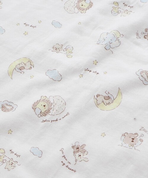 SLAP SLIP BABY（スラップスリップベビー）の「【お揃い/接触冷感】アニマルフルーツプリント柄ひんやり2wayおくるみベビー（おくるみ・キッズ・ブルー系その他/イエロー系その他・FREE）」の7枚目の写真