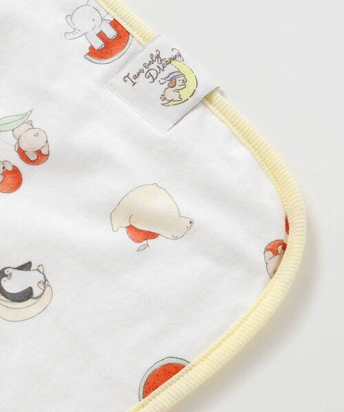 SLAP SLIP BABY（スラップスリップベビー）の「【お揃い/接触冷感】アニマルフルーツプリント柄ひんやり2wayおくるみベビー（おくるみ・キッズ・ブルー系その他/イエロー系その他・FREE）」の9枚目の写真