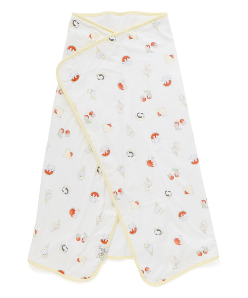 SLAP SLIP BABY（スラップスリップベビー）の「【お揃い/接触冷感】アニマルフルーツプリント柄ひんやり2wayおくるみベビー（おくるみ・キッズ・ブルー系その他/イエロー系その他・FREE）」の11枚目の写真