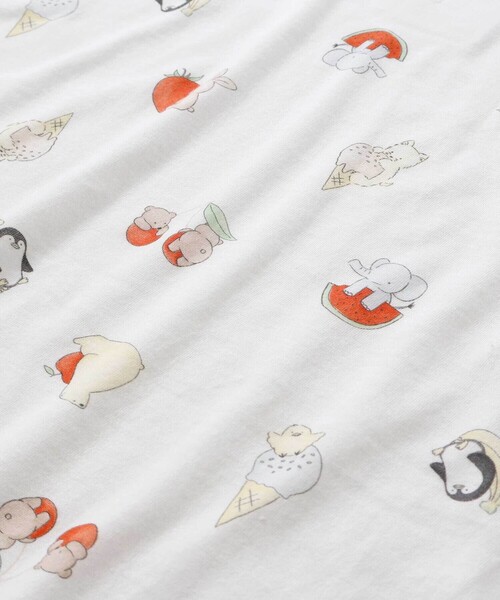 SLAP SLIP BABY（スラップスリップベビー）の「【お揃い/接触冷感】アニマルフルーツプリント柄ひんやり2wayおくるみベビー（おくるみ・キッズ・ブルー系その他/イエロー系その他・FREE）」の14枚目の写真