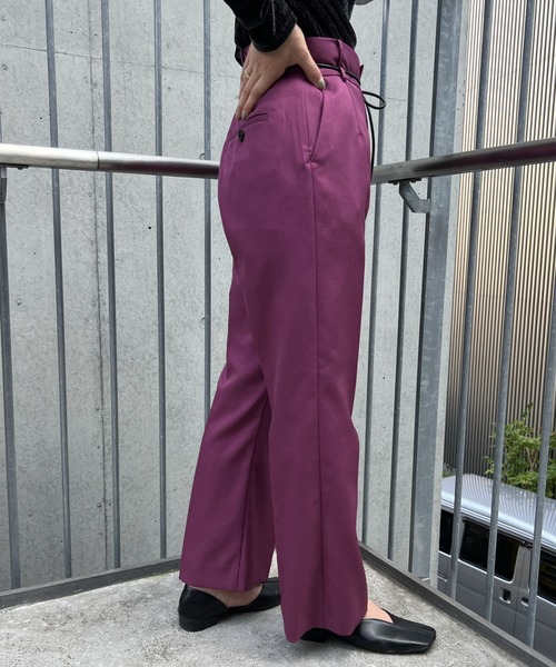 STRATA(エストラータ)の「コード付きセミフレアパンツ 【低身長・小柄女性】(その他パンツ・レディース・ブラウン/パープル・S/XS)」の5枚目の写真