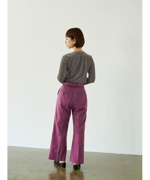 STRATA(エストラータ)の「コード付きセミフレアパンツ 【低身長・小柄女性】(その他パンツ・レディース・ブラウン/パープル・S/XS)」の13枚目の写真