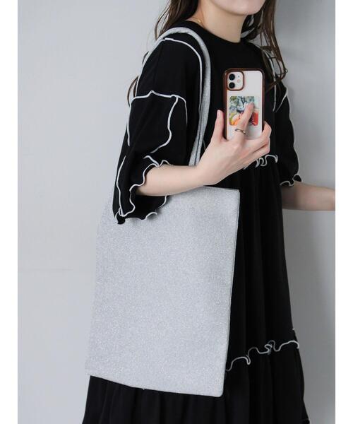 ehka sopo(エヘカソポ)の「ラメトートバッグ(トートバッグ・レディース・シルバー/イエロー/ピンク・F)」の3枚目の写真