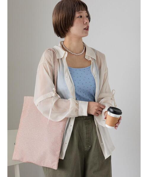 ehka sopo(エヘカソポ)の「ラメトートバッグ(トートバッグ・レディース・シルバー/イエロー/ピンク・F)」の6枚目の写真