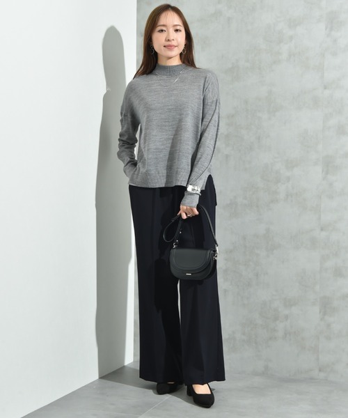 INTERPLANET（インタープラネット）の「１２Ｇ天竺ハイネックプルオーバー（ニット/セーター・レディース・グレー/ネイビー/レッド/グリーン・FREE）」の20枚目の写真