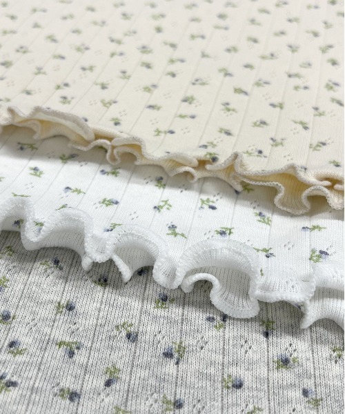 ad thie（アドティエ）の「ショルダーレース切り替え 花柄キャミソール（キャミソール・レディース・オートミール/アイボリー/オフホワイト・FREE）」の4枚目の写真