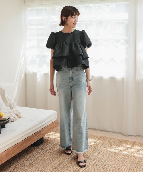 セール】シャイニーフレアトップス（Tシャツ/カットソー