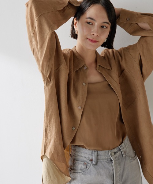 ブラウス シャツ ツイル顔料染めブラウス レディース Whim Gazette｜ツイル顔料染めブラウス | Rakuten Fashion(楽天
