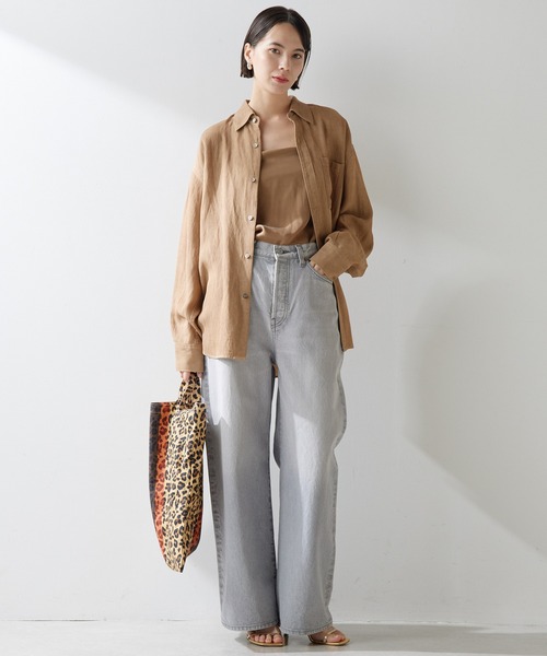 Whim Gazette(ウィムガゼット)の「ツイル顔料染めオーバーシャツ(シャツ/ブラウス・レディース・キャメル/モカ・FREE)」の12枚目の写真