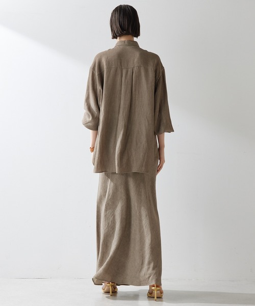 Whim Gazette(ウィムガゼット)の「ツイル顔料染めオーバーシャツ(シャツ/ブラウス・レディース・キャメル/モカ・FREE)」の20枚目の写真