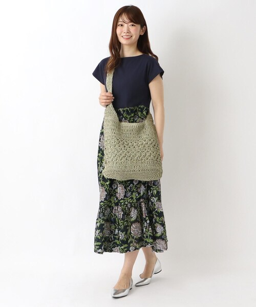 one'sterrace(ワンズテラス)の「柄編みペーパーショルダー(ショルダーバッグ・レディース・ベージュ系9/ライトグレー系8/ベージュ系8/グレー系4・99)」の16枚目の写真