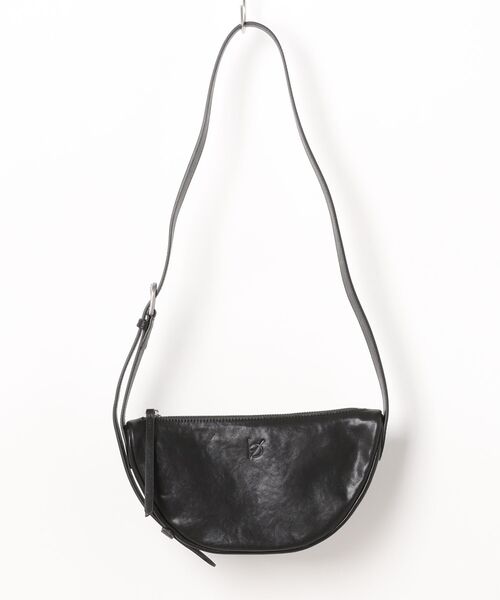 エーゼロ（エーゼロ）の「《牛革》ミニ半月ショルダーバッグ（ショルダーバッグ・レディース・ブラック/グレイッシュベージュ・FREE）」の13枚目の写真