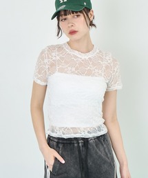 レース Tシャツ 半袖
