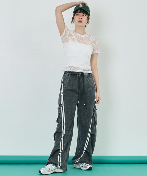 ANAP(アナップ)の「レース Tシャツ 半袖(Tシャツ/カットソー・レディース・ホワイト/ブラック・FREE)」の6枚目の写真