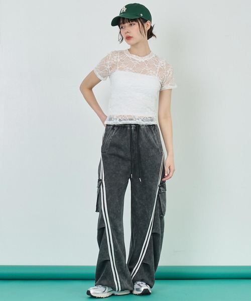 ANAP(アナップ)の「レース Tシャツ 半袖(Tシャツ/カットソー・レディース・ホワイト/ブラック・FREE)」の7枚目の写真