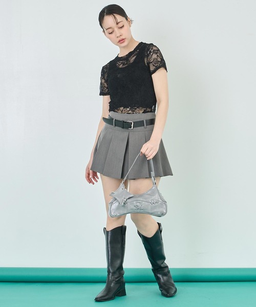 ANAP(アナップ)の「レース Tシャツ 半袖(Tシャツ/カットソー・レディース・ホワイト/ブラック・FREE)」の9枚目の写真