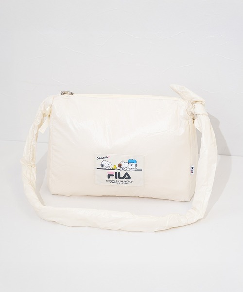 PEANUTS(ピーナッツ)の「【FILA】PEANUTS サイドリボンショルダーバッグ/ピーナッツ/コラボ(ショルダーバッグ・レディース・シルバー/ブラック/アイボリー・FREE)」の1枚目の写真