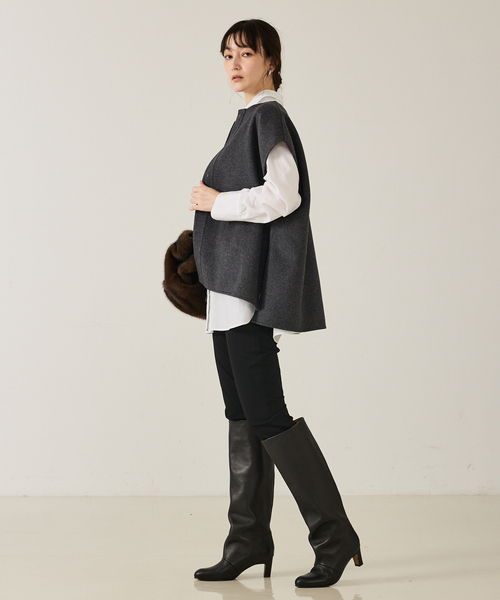 qualite(カリテ)の「【REMME】ワイドミドルブーツ/秋ブーツ/ロングブーツ(ブーツ・レディース・ブラック・36)」の13枚目の写真