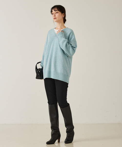 qualite(カリテ)の「【REMME】ワイドミドルブーツ/秋ブーツ/ロングブーツ(ブーツ・レディース・ブラック・36)」の15枚目の写真