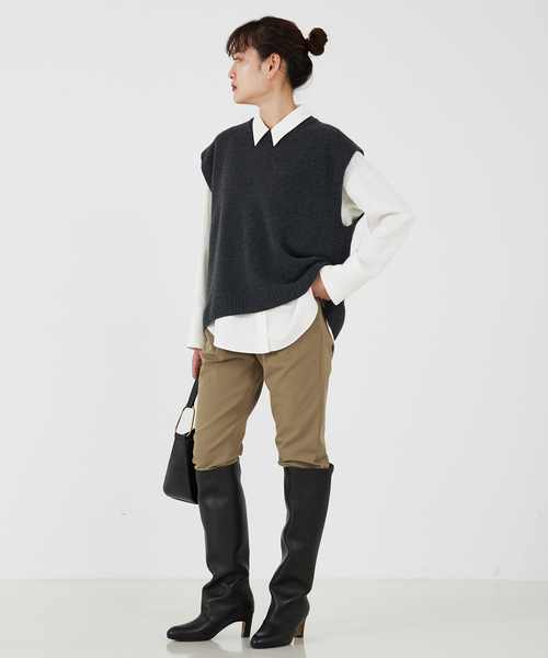 qualite(カリテ)の「【REMME】ワイドミドルブーツ/秋ブーツ/ロングブーツ(ブーツ・レディース・ブラック・36)」の16枚目の写真