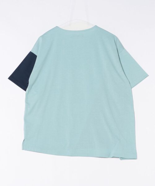 セール】552202：アートコラージュ チュール重ね切替Tシャツ（T