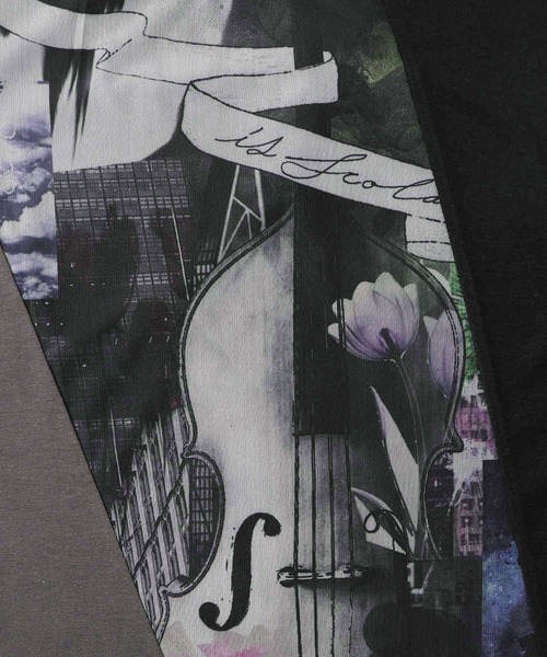 tシャツ 552202：アートコラージュ チュール重ね切替Tシャツ レディース 552202：アートコラージュ チュール重ね切替Tシャツの通販-ScoLar