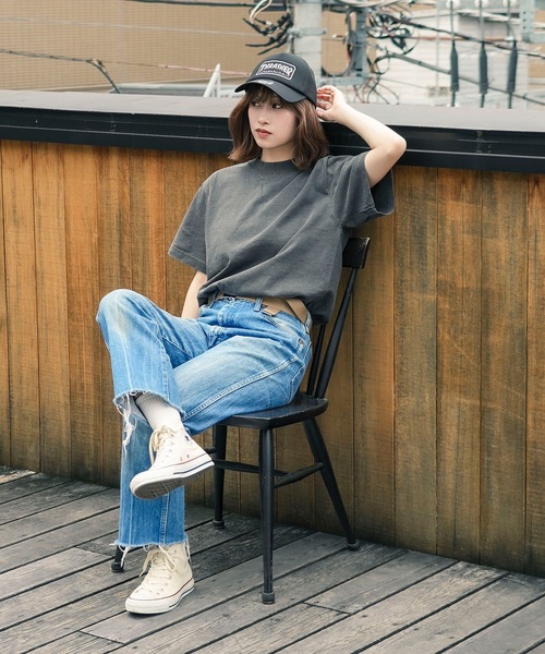 THRASHER(スラッシャー)の「WAPPEN MESH CAP/スラッシャーブランドロゴワッペンメッシュキャップ(キャップ・メンズ・ブラック×ホワイト/ブラック×ブラック/グリーン/レッド・FREE)」の5枚目の写真