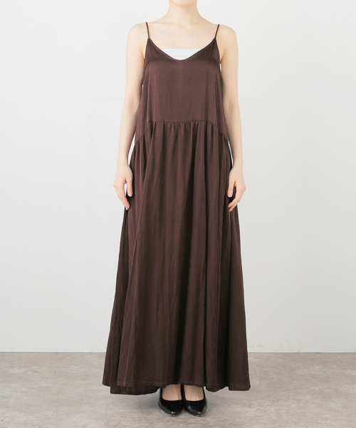 Deuxieme Classe impressive ワンピースブラウン Deuxieme Classe（ドゥーズィエムクラス）の「*impressive