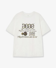 Tシャツ・カットソー AEAE WEB LOGO TSHIRTS BURGUNDY AE45SWTS003BUR Visual Logo Tee Maroon Color Men's Size Small Short Sleeve T