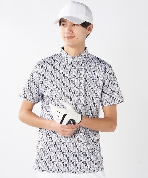 FILA GOLF バンダナ柄 シャツ Lサイズ FILA GOLF 花柄シャツ Lサイズ 青 - メルカリ
