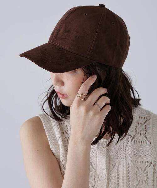 FREE'S MART(フリーズマート)の「〈newhattan〉スエードライクキャップ(キャップ・レディース・ブラック/ブラウン・フリ-)」の8枚目の写真