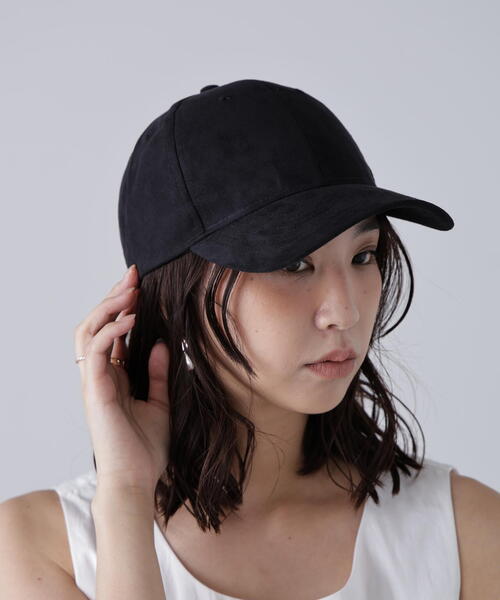 FREE'S MART(フリーズマート)の「〈newhattan〉スエードライクキャップ(キャップ・レディース・ブラック/ブラウン・フリ-)」の1枚目の写真