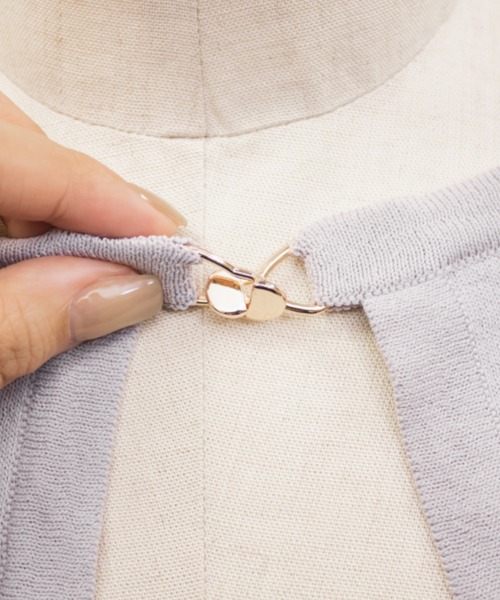 CLETTE（クレット）の「デコルテデザインサマーニット（ニット/セーター・レディース・ラベンダー/ブラック/ワイン・4L/3L/LL）」の21枚目の写真