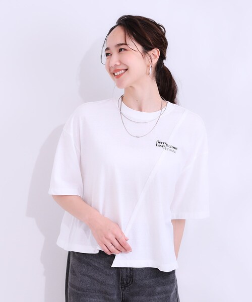 Cutie Blonde(キューティーブロンド)の「リメイク風Tシャツ(Tシャツ/カットソー・レディース・ホワイト系2/ホワイト系1/ピンク系1/ブラック系1・00)」の21枚目の写真