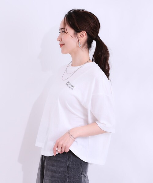 Cutie Blonde(キューティーブロンド)の「リメイク風Tシャツ(Tシャツ/カットソー・レディース・ホワイト系2/ホワイト系1/ピンク系1/ブラック系1・00)」の22枚目の写真