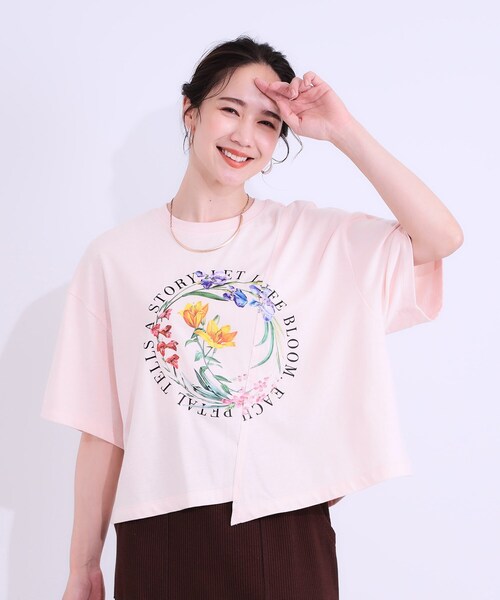 Cutie Blonde(キューティーブロンド)の「リメイク風Tシャツ(Tシャツ/カットソー・レディース・ホワイト系2/ホワイト系1/ピンク系1/ブラック系1・00)」の9枚目の写真