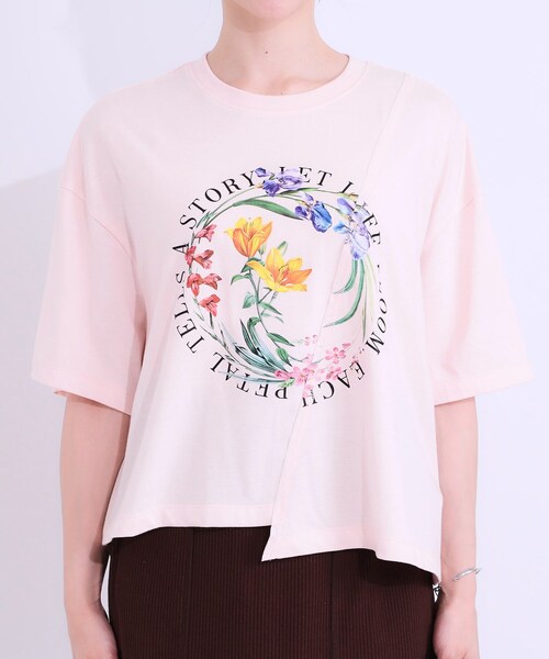 Cutie Blonde(キューティーブロンド)の「リメイク風Tシャツ(Tシャツ/カットソー・レディース・ホワイト系2/ホワイト系1/ピンク系1/ブラック系1・00)」の13枚目の写真