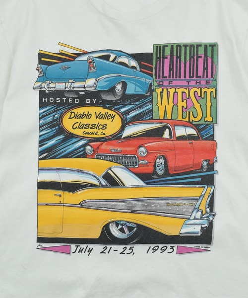 LABORATORY R(ラボラトリーアール)の「【USED】90’s Hanes “HEART BEAT” レーシング Tシャツ(Tシャツ/カットソー・メンズ・ホワイト・LARGE)」の2枚目の写真